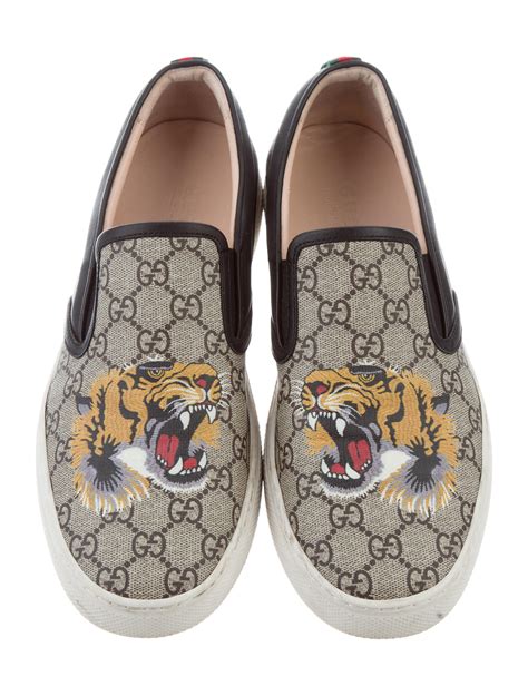 gucci tiger print shoes|Gucci tiger shoes slip on.